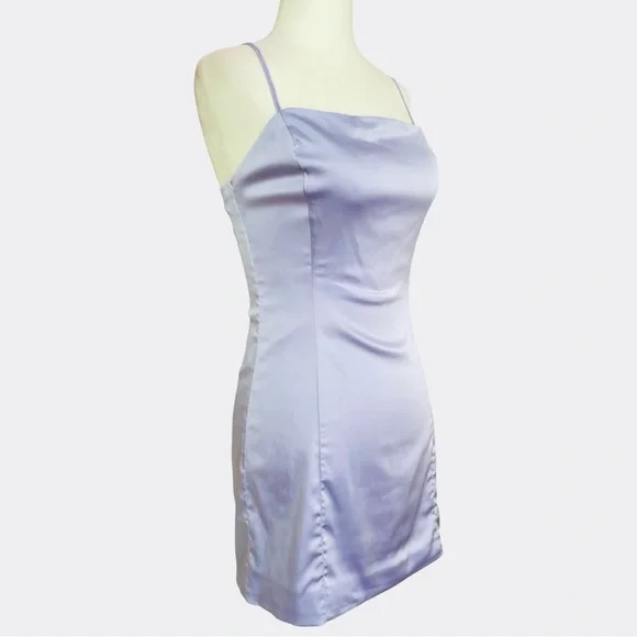 Aritzia Sunday Best Shimmer Mini Dress Lavender 6 NWT - Picture 4 of 15